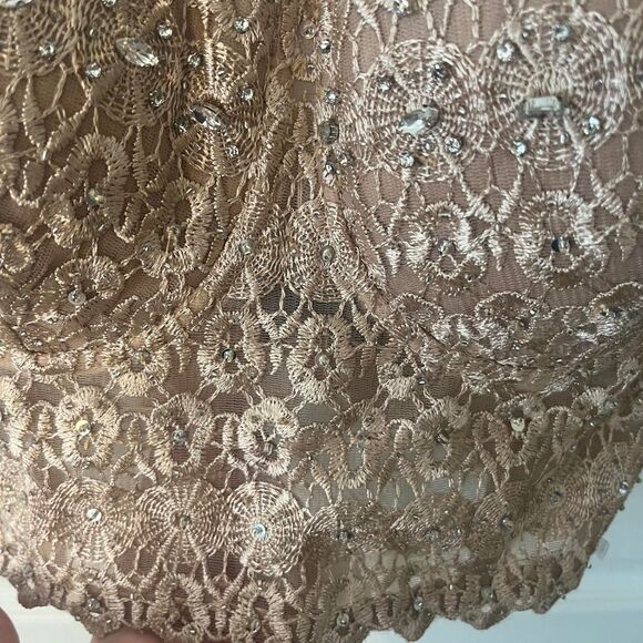 Windsor Women's Tan and Gold Corset - Picture 4 of 7